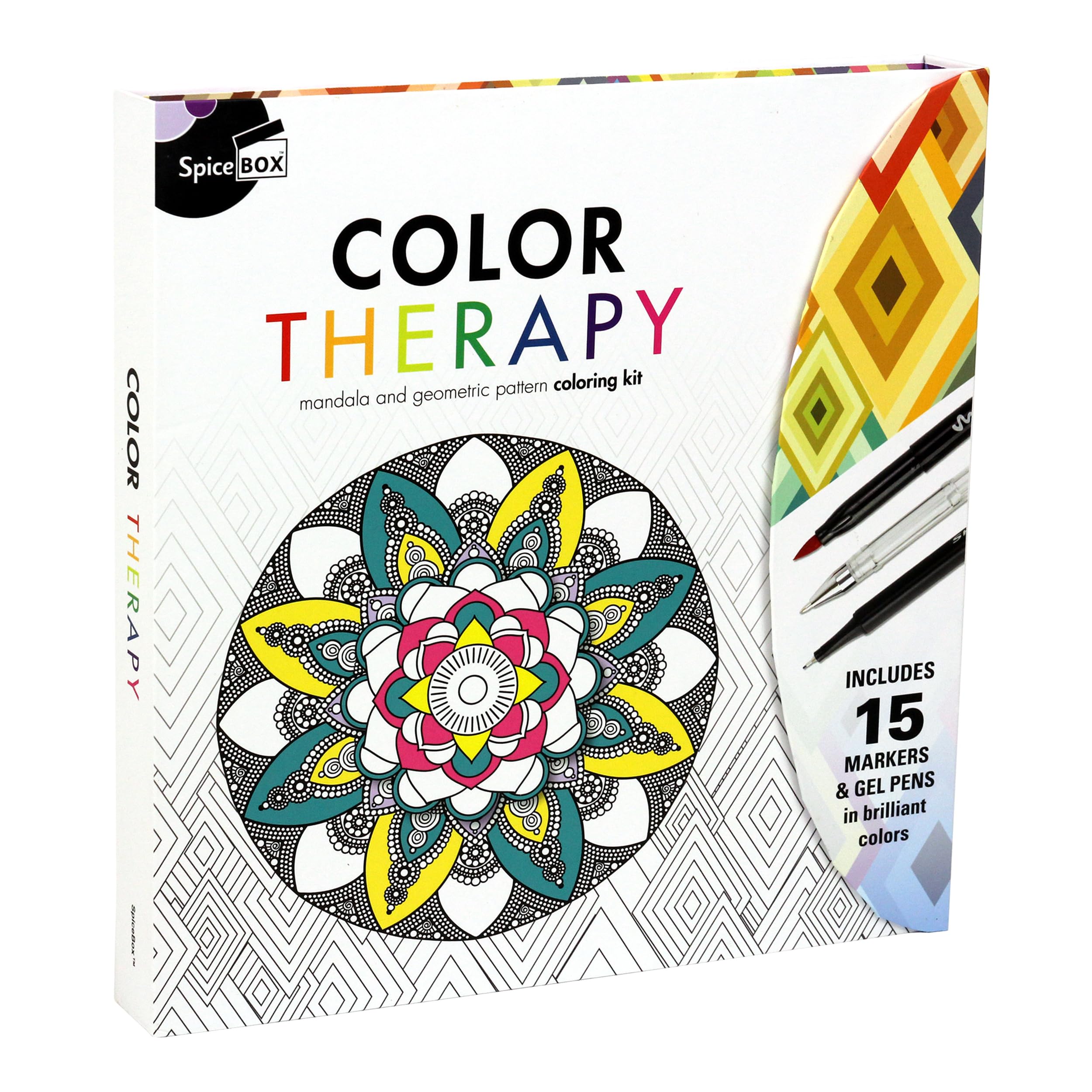 Amazon.com: SpiceBox Mandala Coloring Book Set, Calming Relaxing
